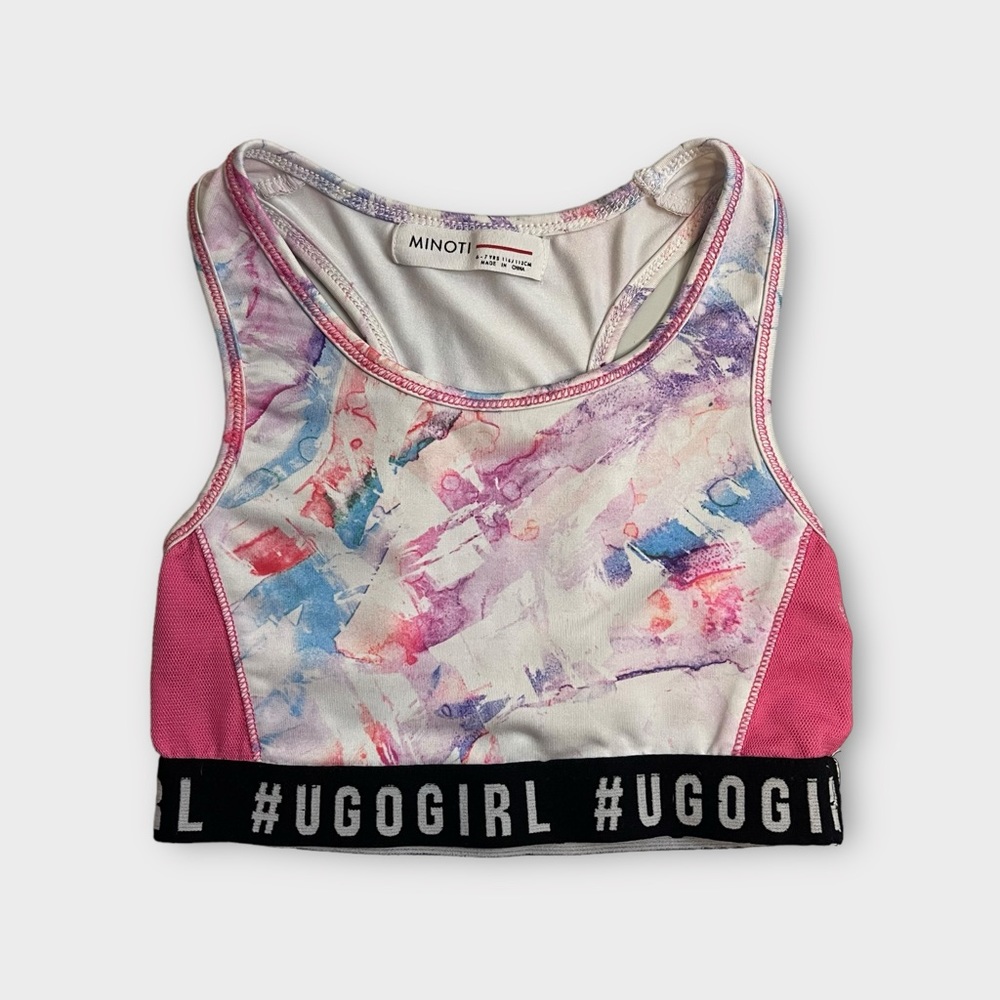 Minoti Paint Splatter Print Sports Bra